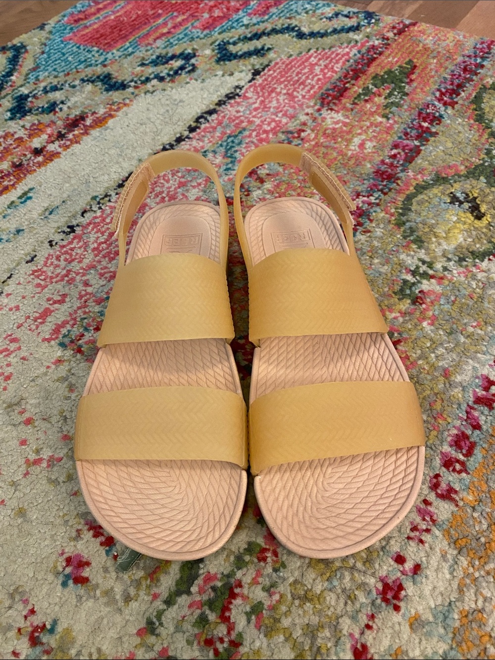 Reef Women's Mustard Yellow Double-Strap Slingback Sandals